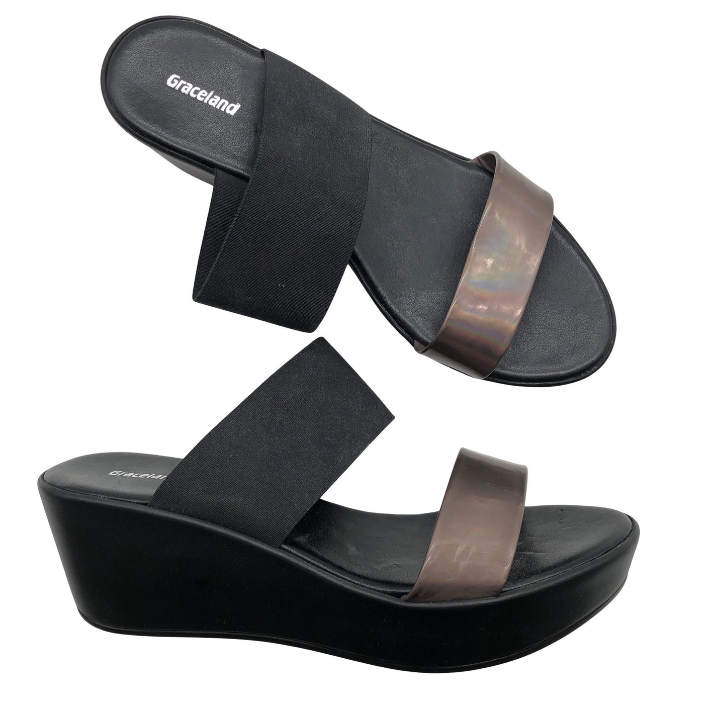 Unisex Graceland - Kiilkontsaga rihmikud, suurus 38 - Must (1)