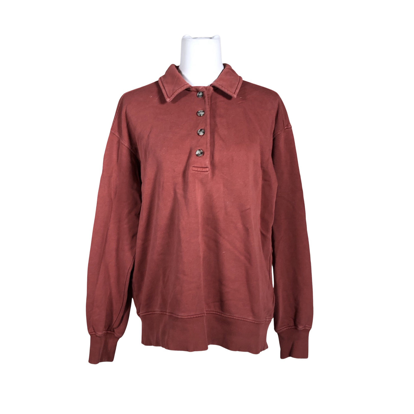 Unisex Arket - Dressikangast pluus, suurus 36 - Veinipunane (1)