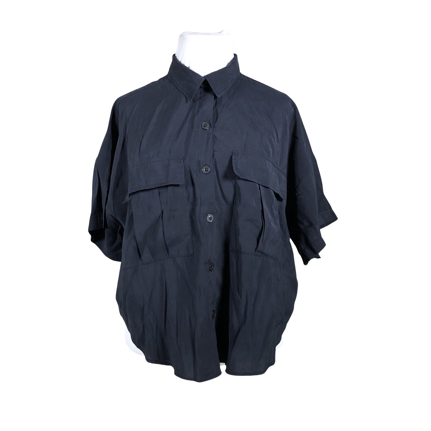 Unisex Lindex - Lühikeste käistega pluus, suurus 42 - Sinine (1)
