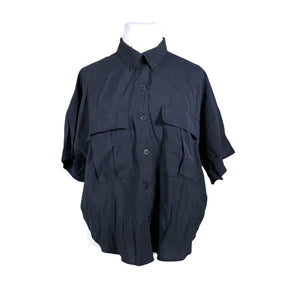 Unisex Lindex - Lühikeste käistega pluus, suurus 42 - Sinine (1)