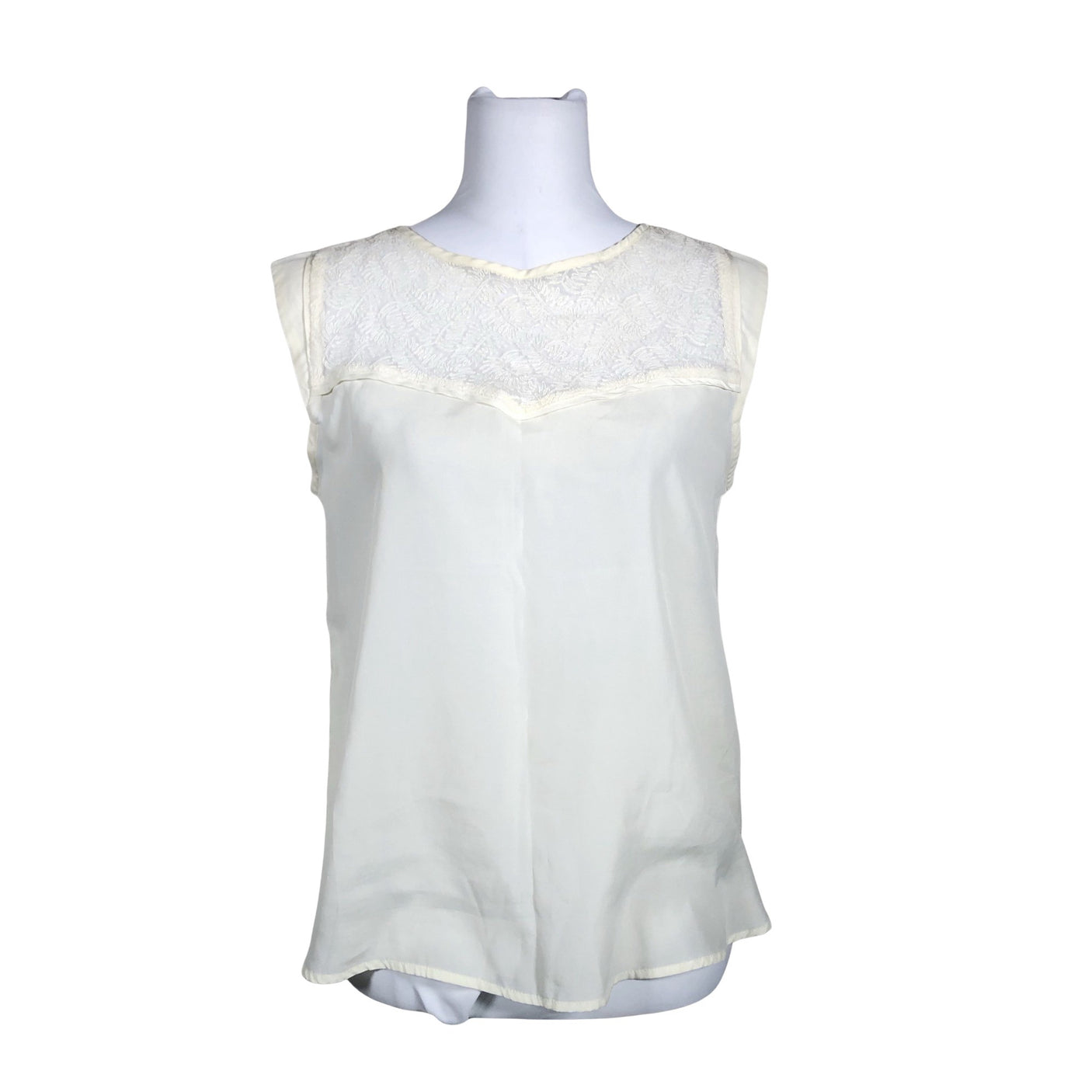 Unisex Maison Scotch - Lühikeste käistega pluus, suurus 38 - Looduslik valge (1)