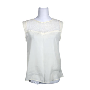 Unisex Maison Scotch - Lühikeste käistega pluus, suurus 38 - Looduslik valge (1)