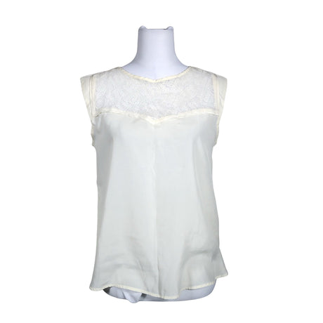 Unisex Maison Scotch - Lühikeste käistega pluus, suurus 38 - Looduslik valge ()