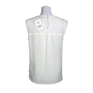 Unisex Maison Scotch - Lühikeste käistega pluus, suurus 38 - Looduslik valge (2)
