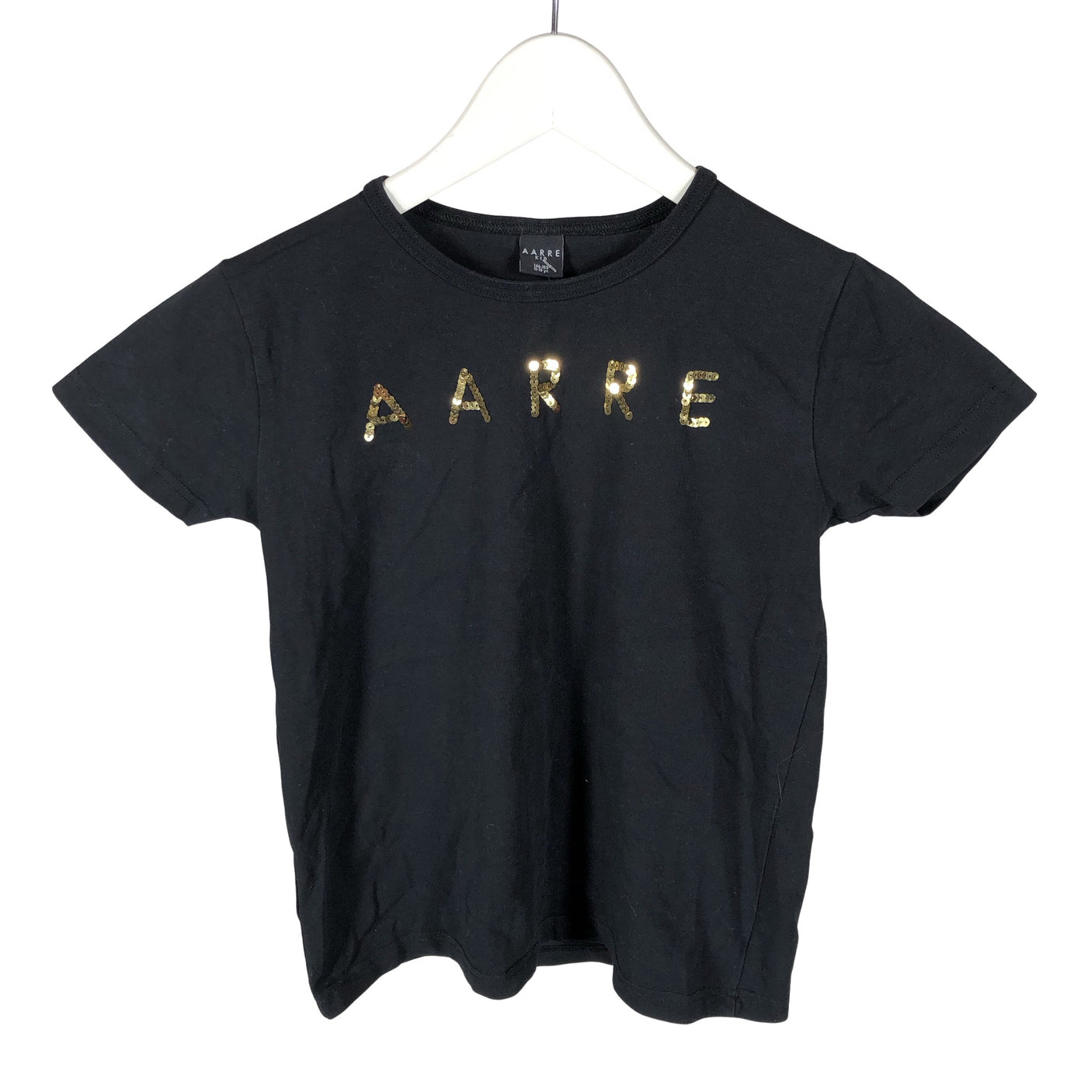 Unisex Aarrelabel - T-särk, suurus 146 - 152 - Must (1)