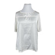 Unisex Comma - Lühikeste käistega pluus, suurus 46 - Valge ()