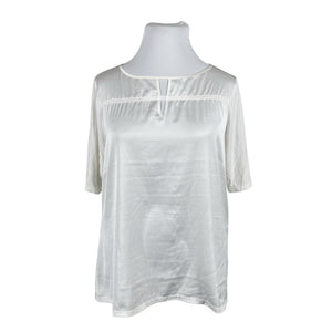 Unisex Comma - Lühikeste käistega pluus, suurus 46 - Valge (1)