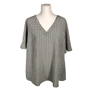 Unisex Zizzi - Lühikeste käistega pluus, suurus 38 - Valge (1)