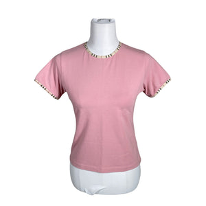 Unisex Burberry - T-särk, suurus 38 - Heleroosa (1)