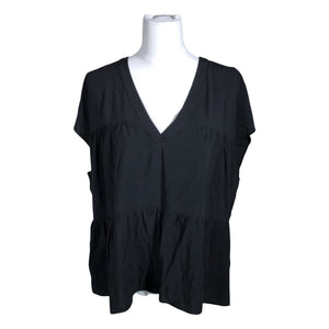 Unisex Nevereven - Lühikeste käistega pluus, suurus 40 - Must (1)