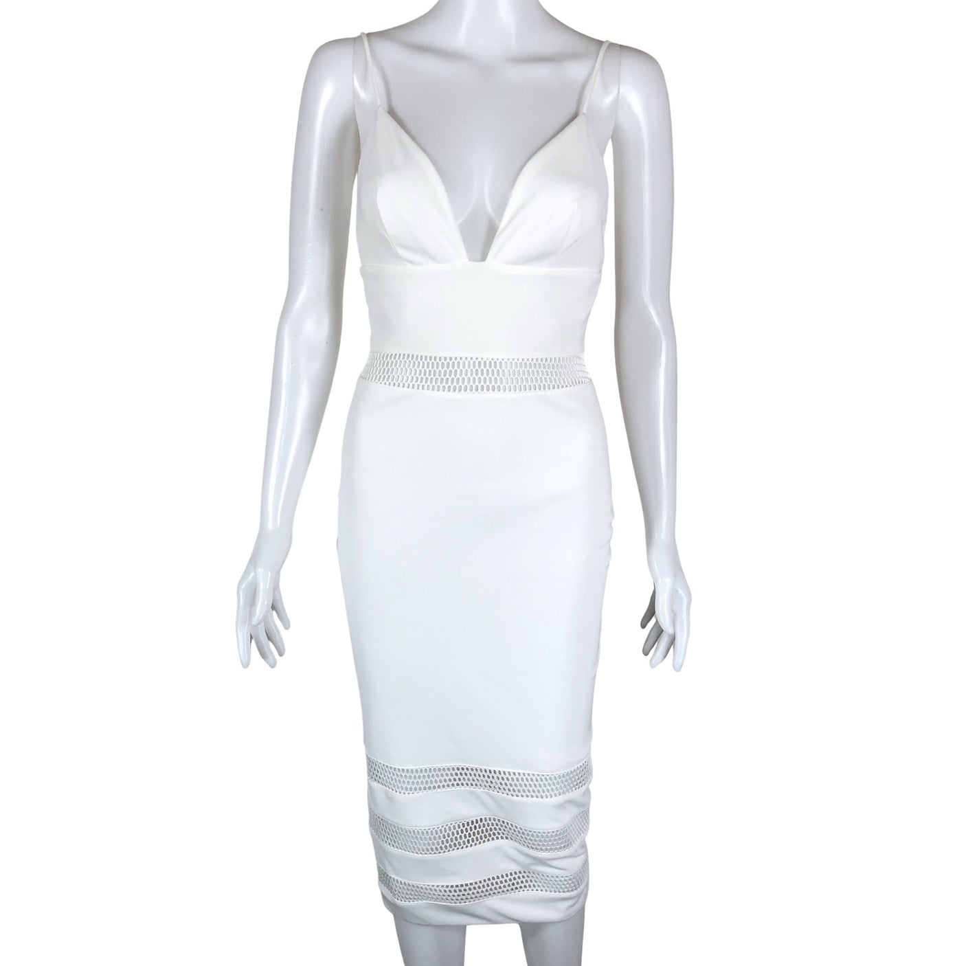Unisex Abyss by Abby - Trikotaažist kleit, suurus 34 - Valge (1)