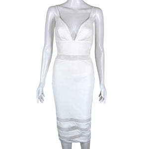 Unisex Abyss by Abby - Trikotaažist kleit, suurus 34 - Valge (1)