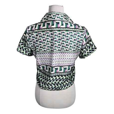 Unisex By Malina - Lühikeste käistega pluus, suurus 36 - Roheline (2)