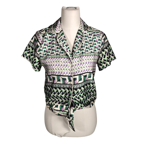 Unisex By Malina - Lühikeste käistega pluus, suurus 36 - Roheline ()