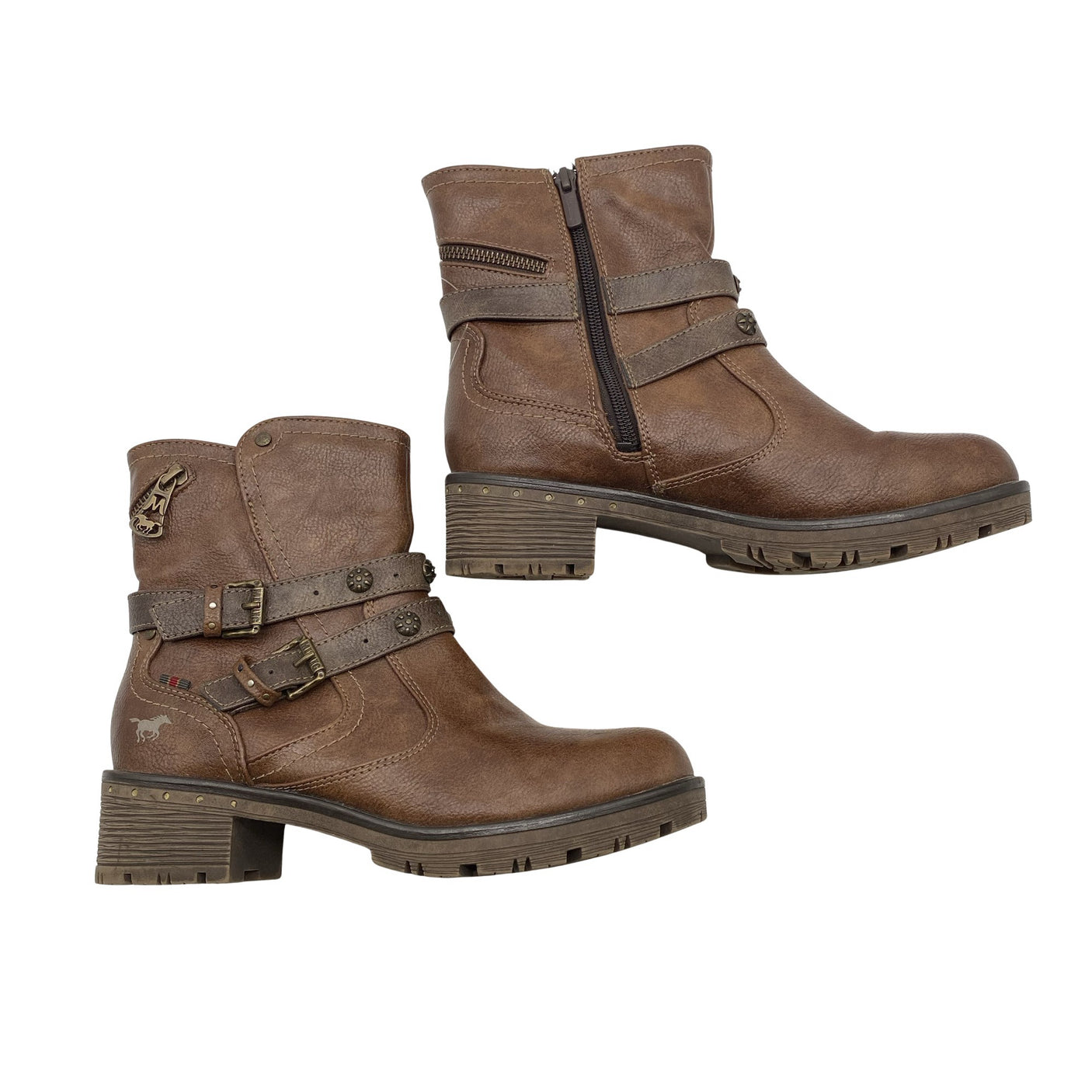 Unisex Mustang - Poolsaapad, suurus 40 - Pruun (1)