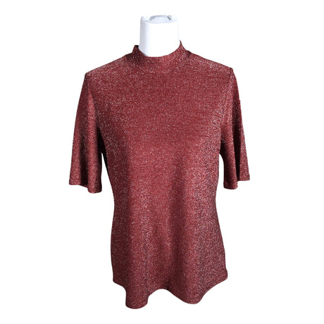 Unisex Stockh lm - Lühikeste käistega pluus, suurus 40 - Veinipunane ()