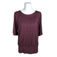 Unisex Soyaconcept - Lühikeste käistega pluus, suurus 38 - Veinipunane ()