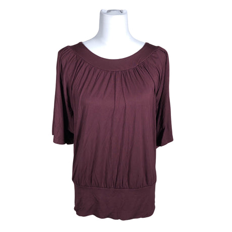 Unisex Soyaconcept - Lühikeste käistega pluus, suurus 38 - Veinipunane ()