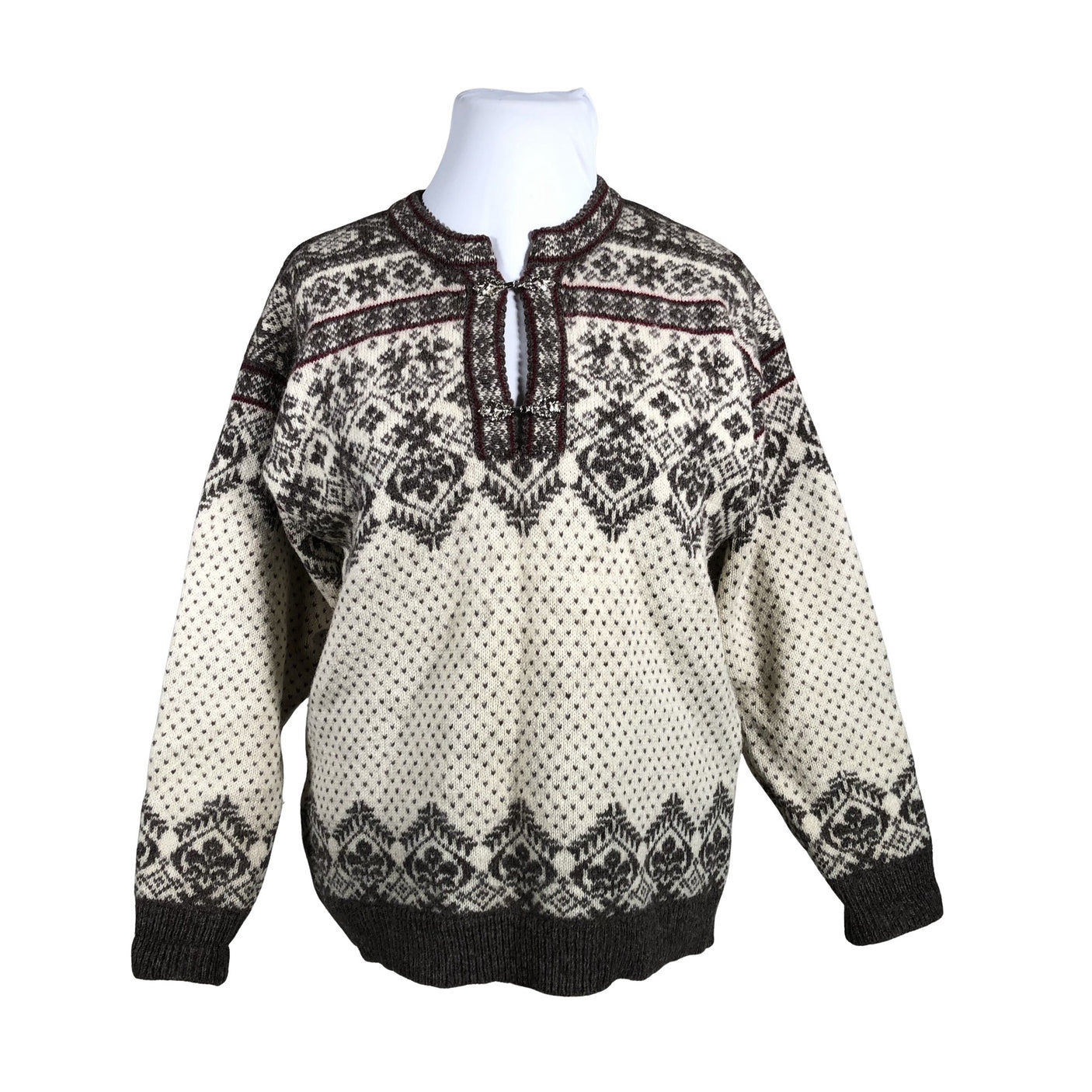 Unisex Handmade - Villane pluus, suurus 42 - Looduslik valge (1)