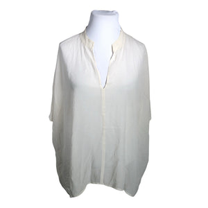 Unisex Eileen Fisher - Lühikeste käistega pluus, suurus 50 - Looduslik valge (1)