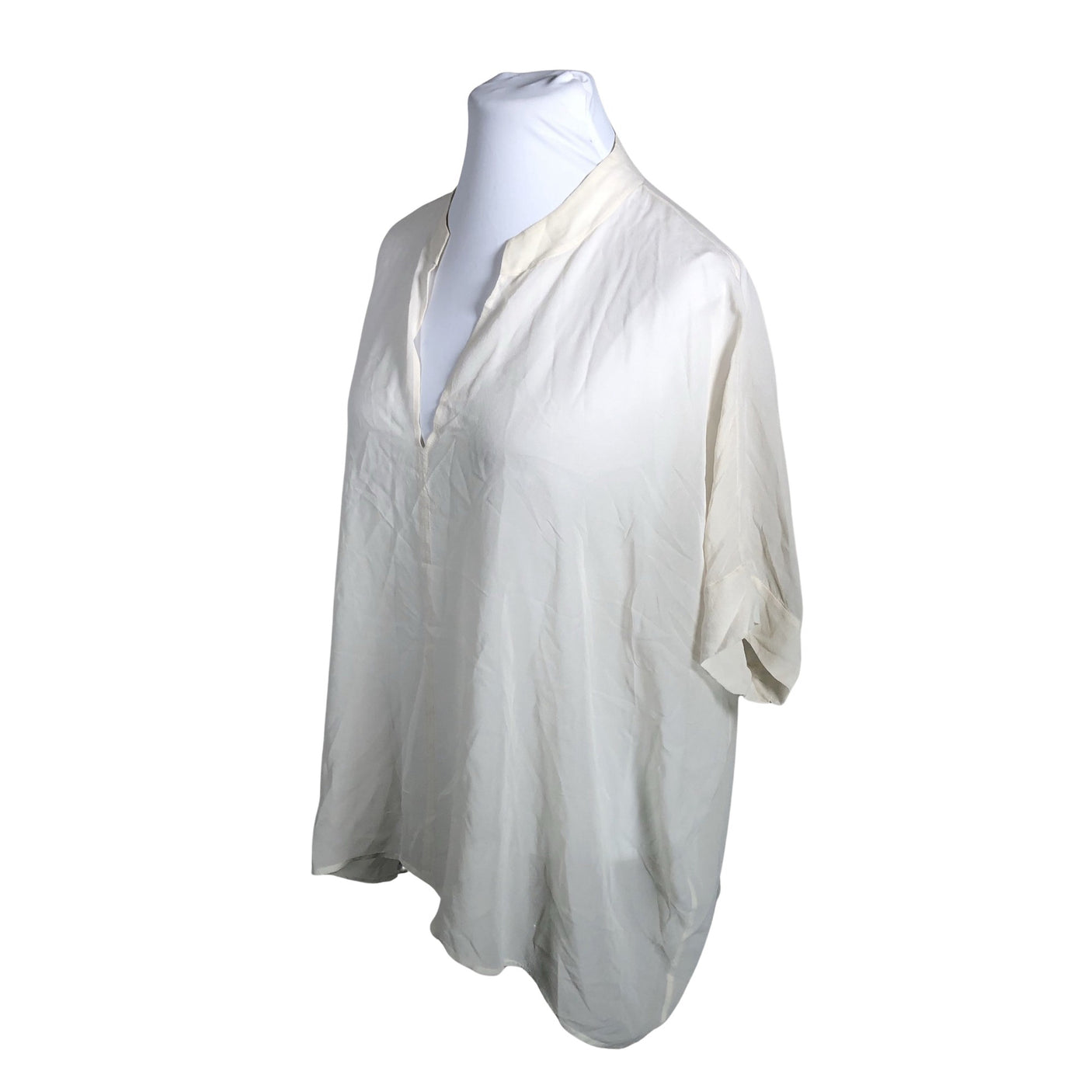 Unisex Eileen Fisher - Lühikeste käistega pluus, suurus 50 - Looduslik valge (3)