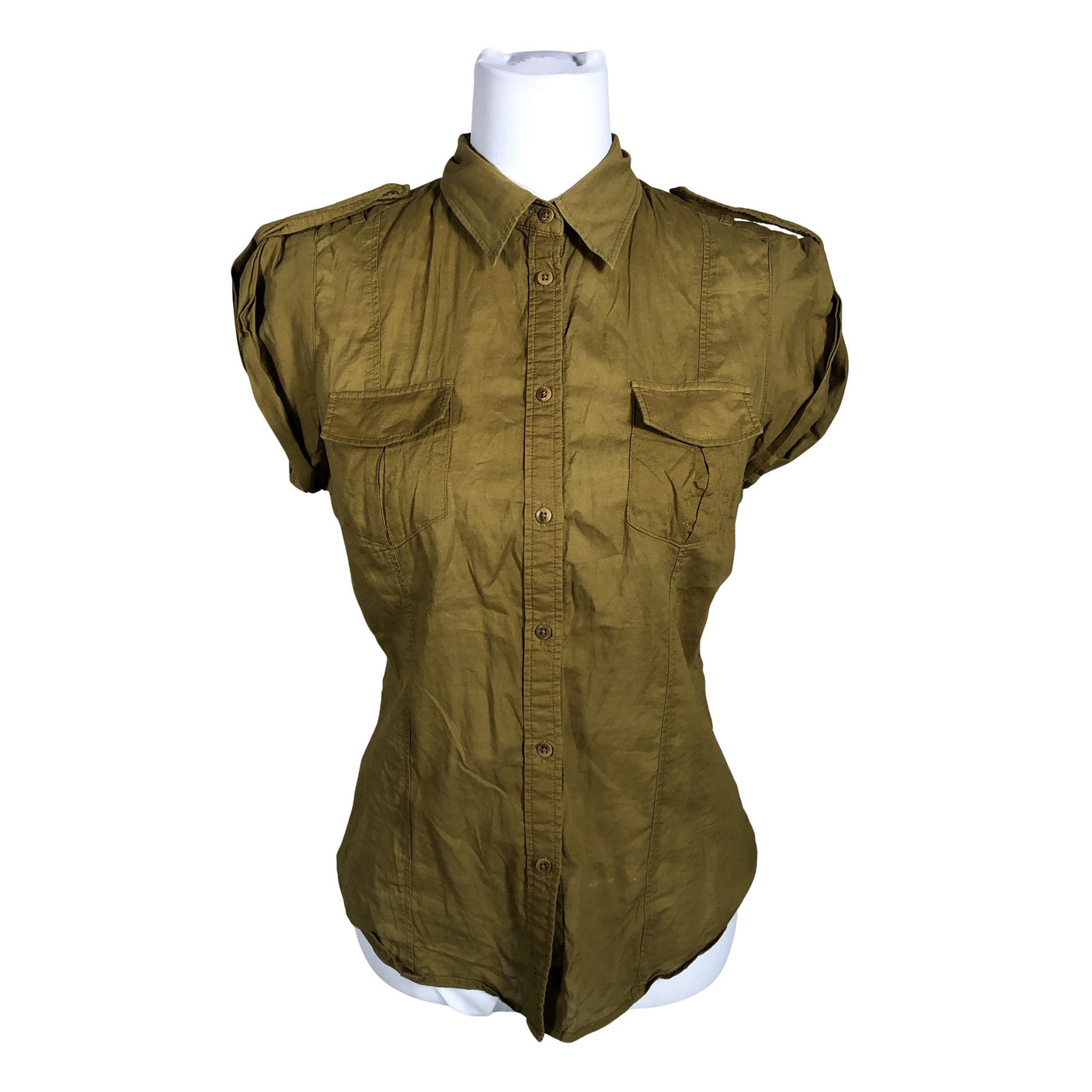 Unisex Gant - Lühikeste käistega pluus, suurus 38 - Roheline (1)