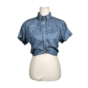 Unisex Salsa - Lühikeste käistega pluus, suurus 34 - Helesinine (1)