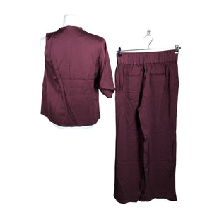 Unisex Selected - Mittevenivad püksid, suurus 36 - Veinipunane (2)
