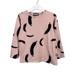 Unisex Papu - Trikotaažist pluus, suurus 110 - 116 - Heleroosa (1)