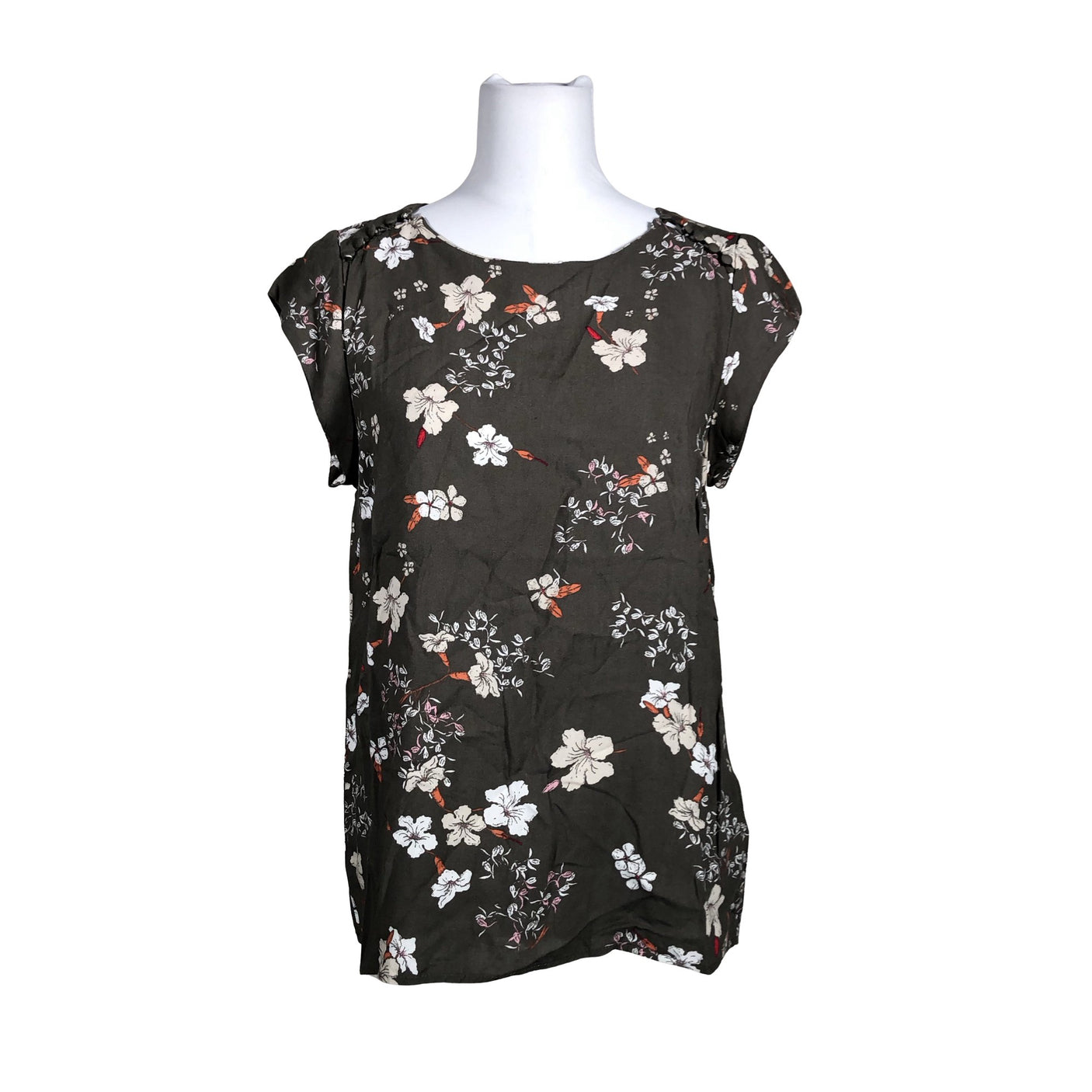 Unisex Saint Tropez - Lühikeste käistega pluus, suurus 36 - Hall (1)