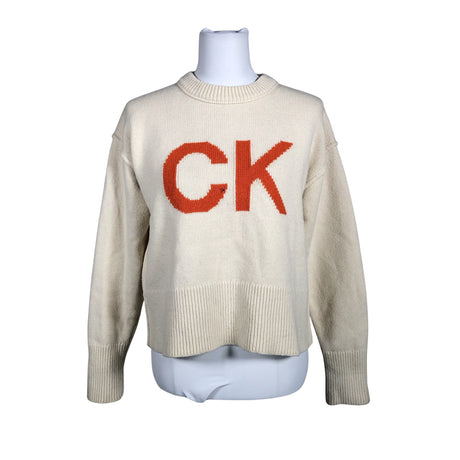 Unisex Calvin Klein Jeans - Kampsun, suurus 36 - Looduslik valge ()