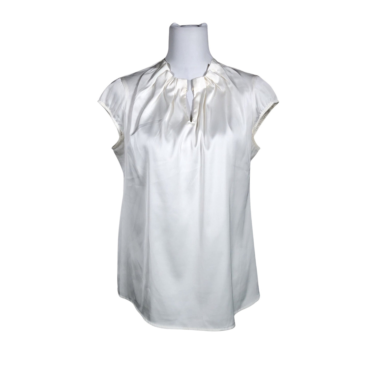 Unisex Comma - Lühikeste käistega pluus, suurus 40 - Valge (1)