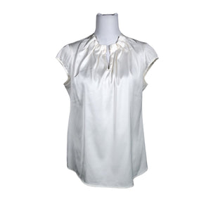 Unisex Comma - Lühikeste käistega pluus, suurus 40 - Valge (1)