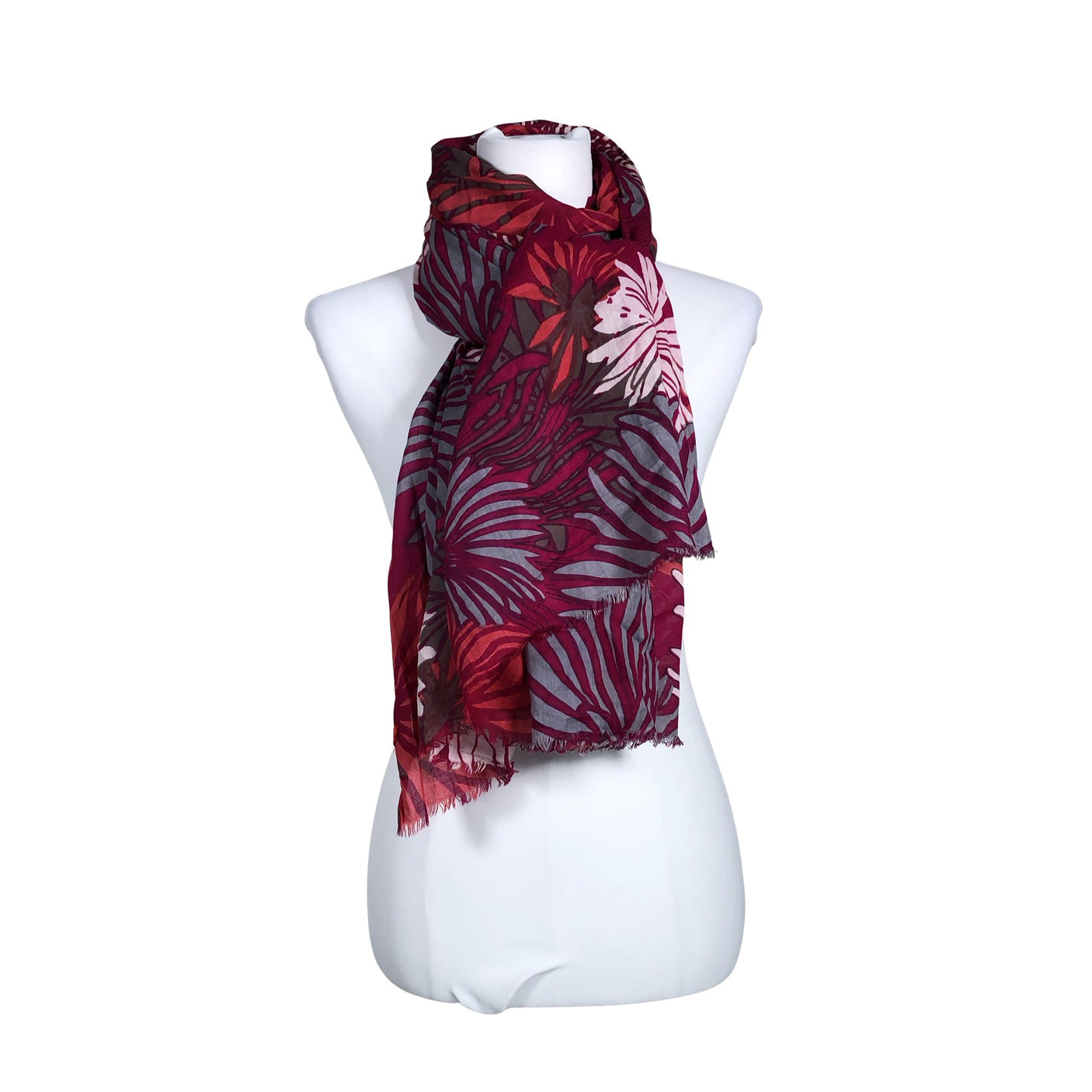 Unisex Esprit - Õhuke sall, suurus Maxi - Veinipunane (1)