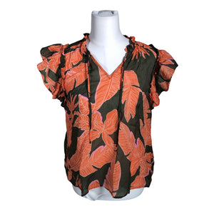 Unisex Mos Mosh - Lühikeste käistega pluus, suurus 36 - Oranž (1)