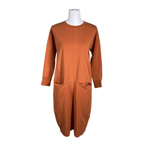 Unisex Papu - Trikotaažist kleit, suurus 34 - Oranž (1)