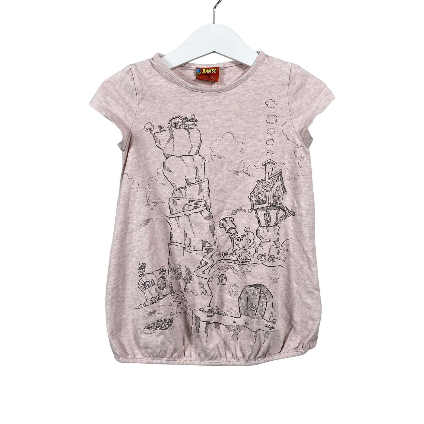 Unisex Lindex - Trikotaažist tuunika, suurus 86 - 92 - Heleroosa (1)
