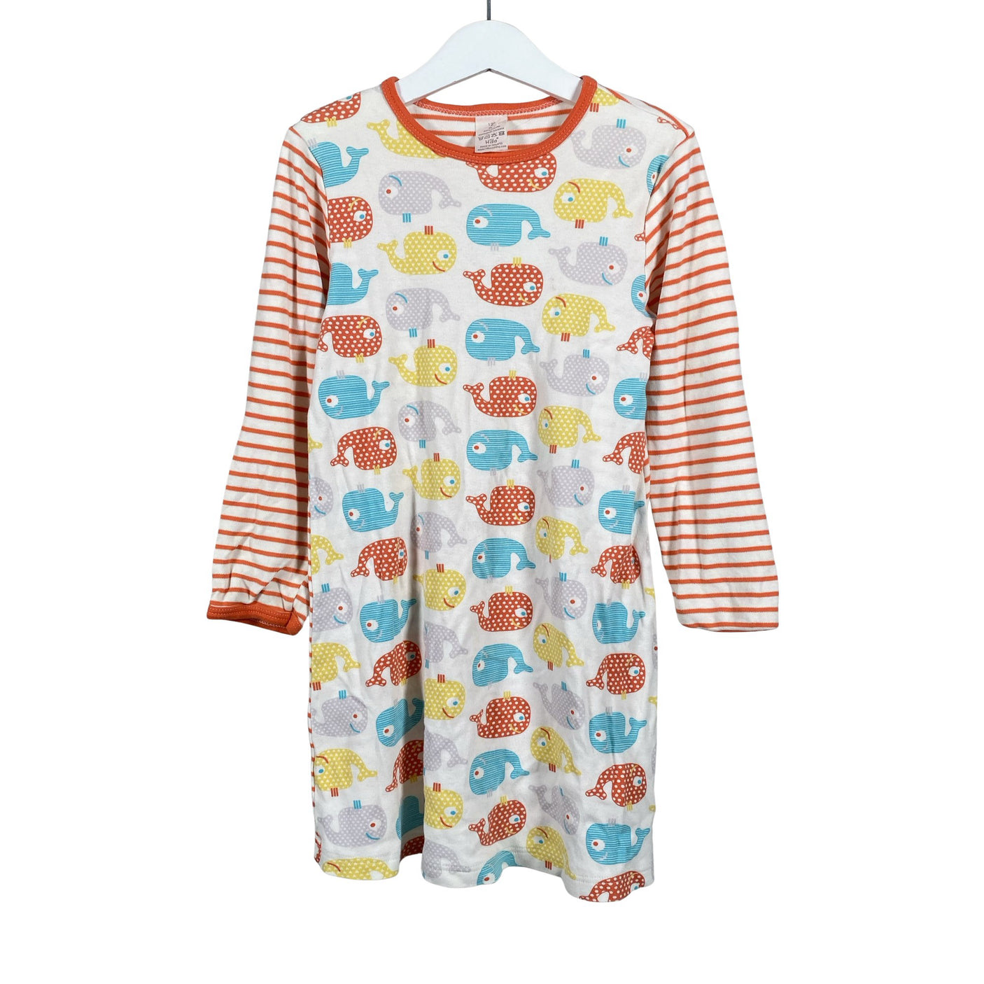 Unisex Hilla - Trikotaažist kleit, suurus 116 - 122 - Oranž (1)
