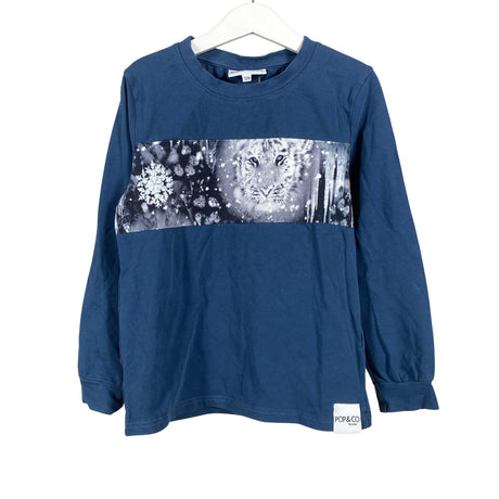 Unisex Pop & Co Helsinki - Trikotaažist pluus, suurus 122 - 128 - Sinine ()