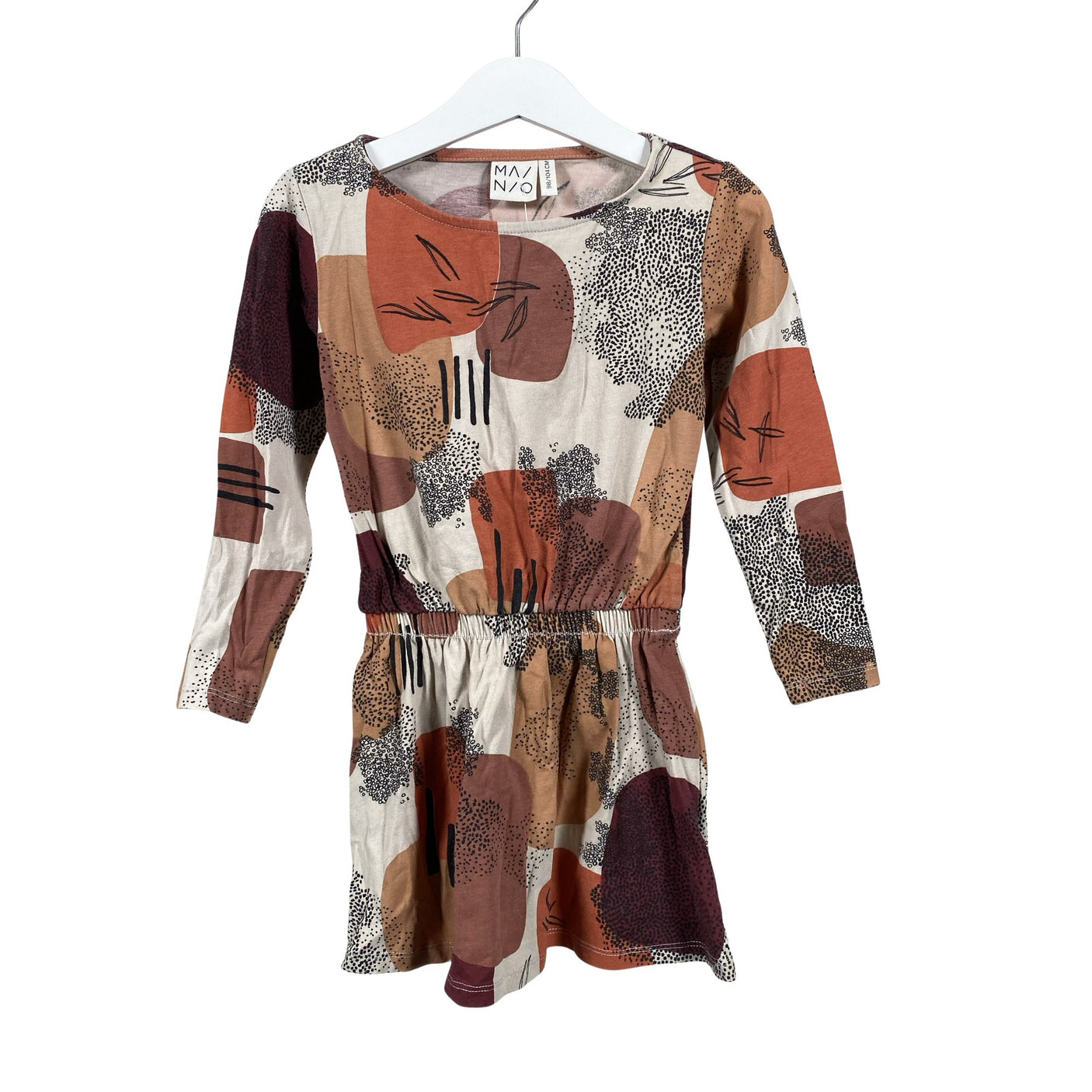 Unisex Mainio - Trikotaažist kleit, suurus 98 - 104 - Oranž (1)