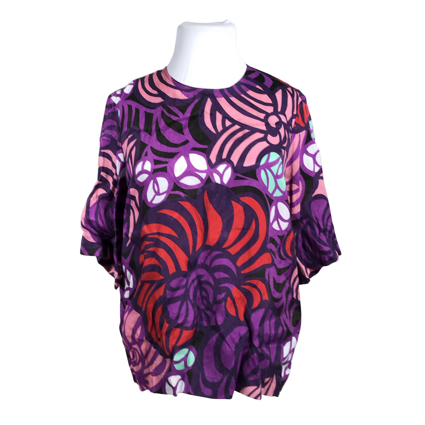 Unisex Marimekko - Lühikeste käistega pluus, suurus 44 - Lilla (1)