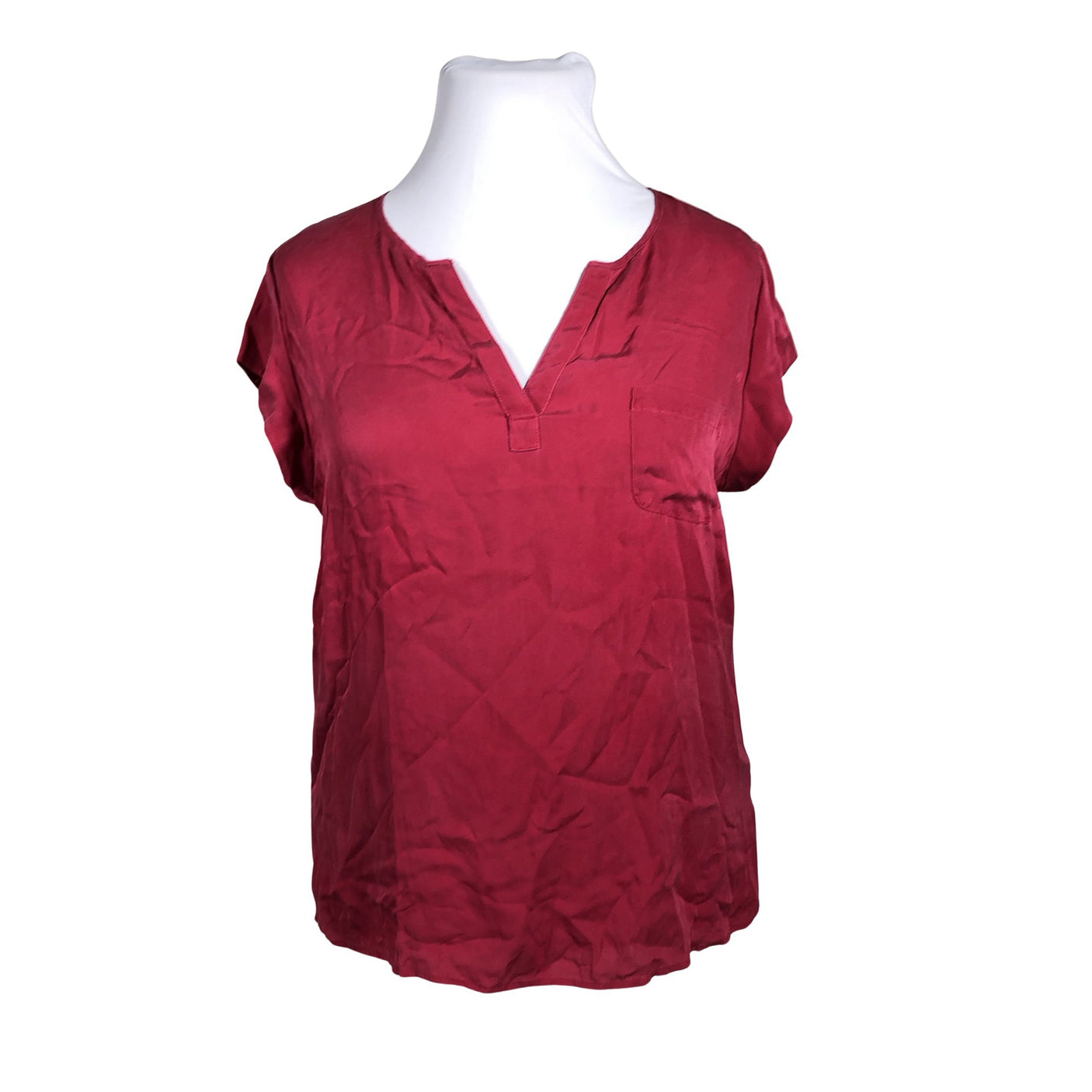 Unisex Repeat - Lühikeste käistega pluus, suurus 44 - Punane (1)