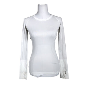 Unisex Lululemon - Spordisärk, pikad käised, suurus 34 - Valge (1)