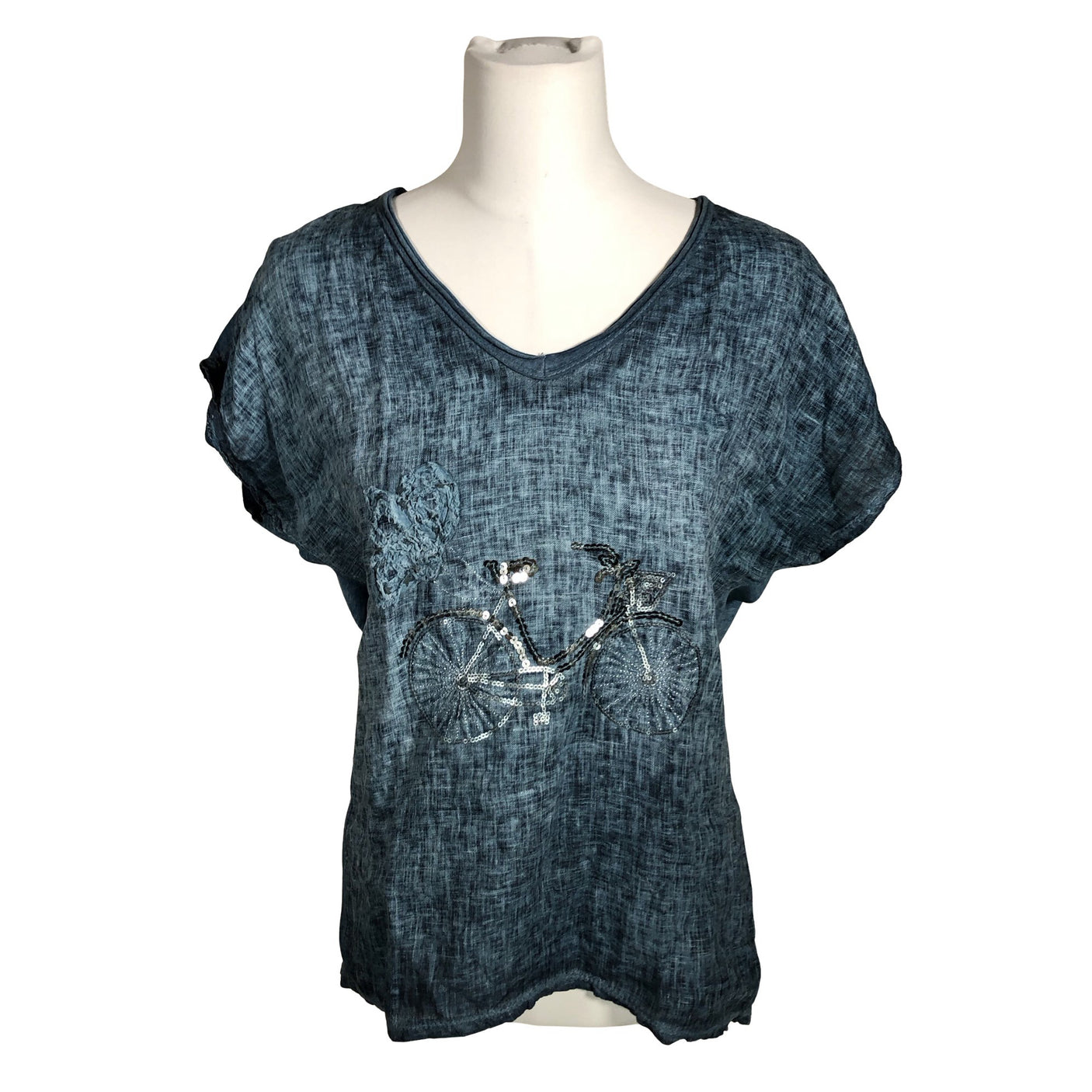 Unisex Andromede Paris - T-särk, suurus 40 - Sinine (1)