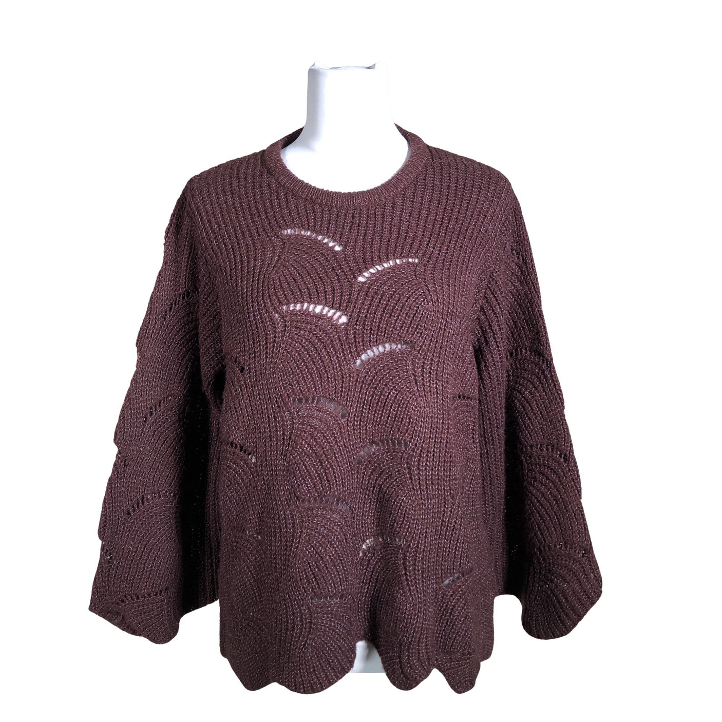 Unisex Rosebud - Kampsun, suurus 40 - Veinipunane (1)