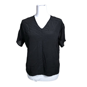 Unisex Filippa K. - Lühikeste käistega pluus, suurus 38 - Must (1)