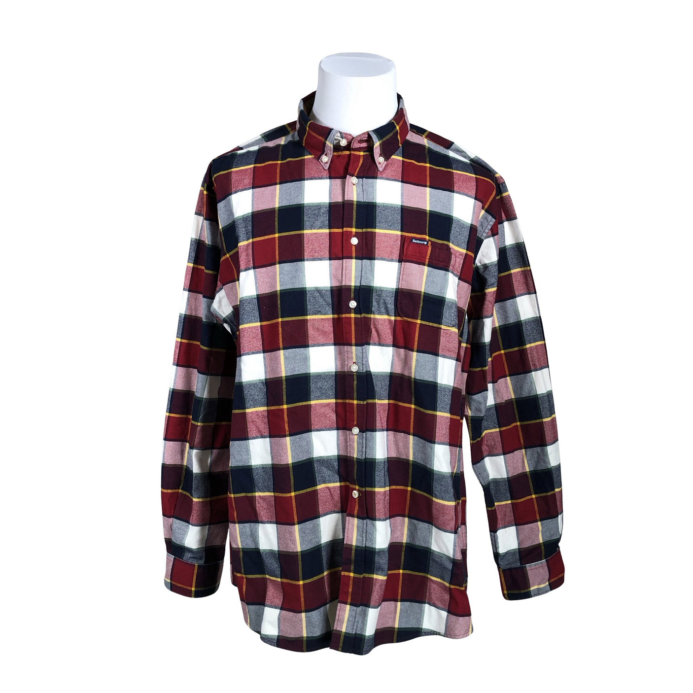 Unisex Barbour - Flanellsärk, suurus XXL - Veinipunane (1)