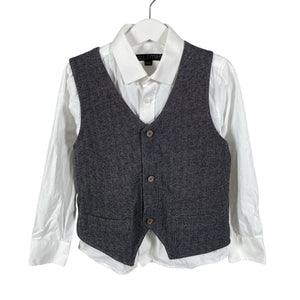 Unisex Lilleman - Triiksärk, suurus 116 - 122 - Valge (1)