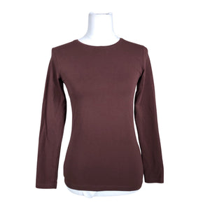 Unisex Nanso - Trikotaažist pluus, suurus 34 - Pruun (1)