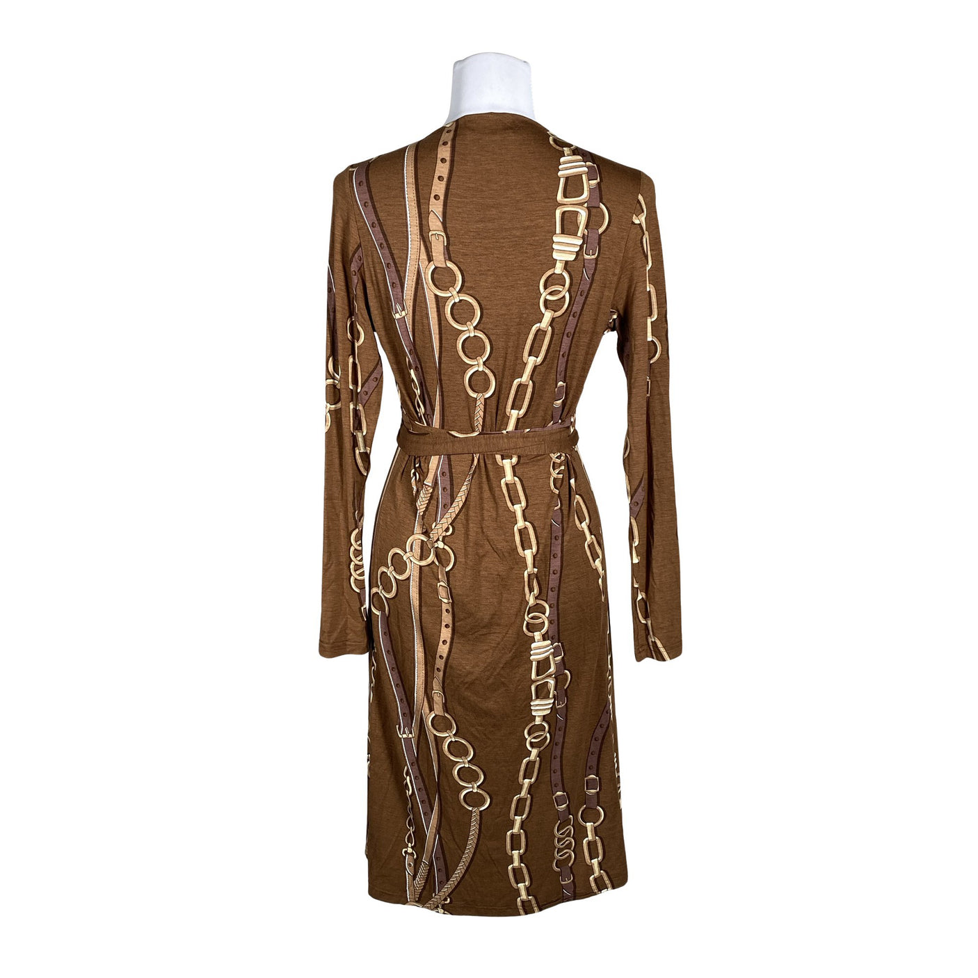 Unisex Andiata - Trikotaažist kleit, suurus 38 - Pruun (2)